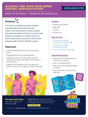 Central Nervous System Lesson Plan Overview – Artwork by BMike