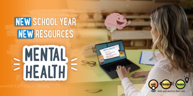 Image of a teacher on a computer visiting the Ask, Listen, Learn website