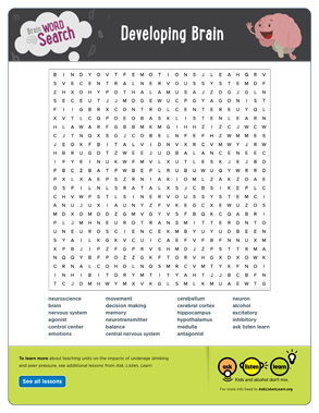 Developing Brain Word Search