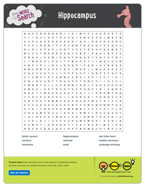 Hippocampus Word Search