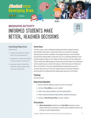 Informed Students Make Better, Healthier Decisions
