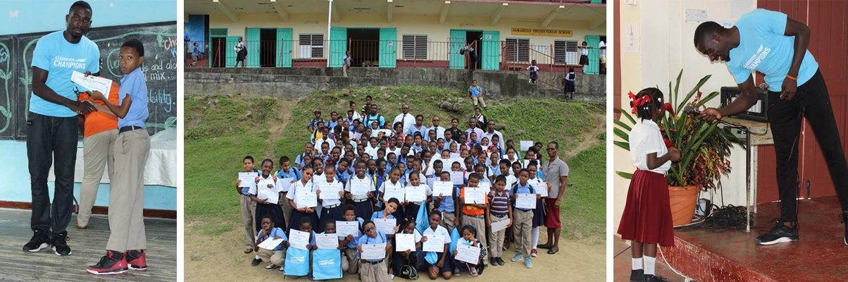 Classroom Champion Kurt Felix visited schools around Grenada!