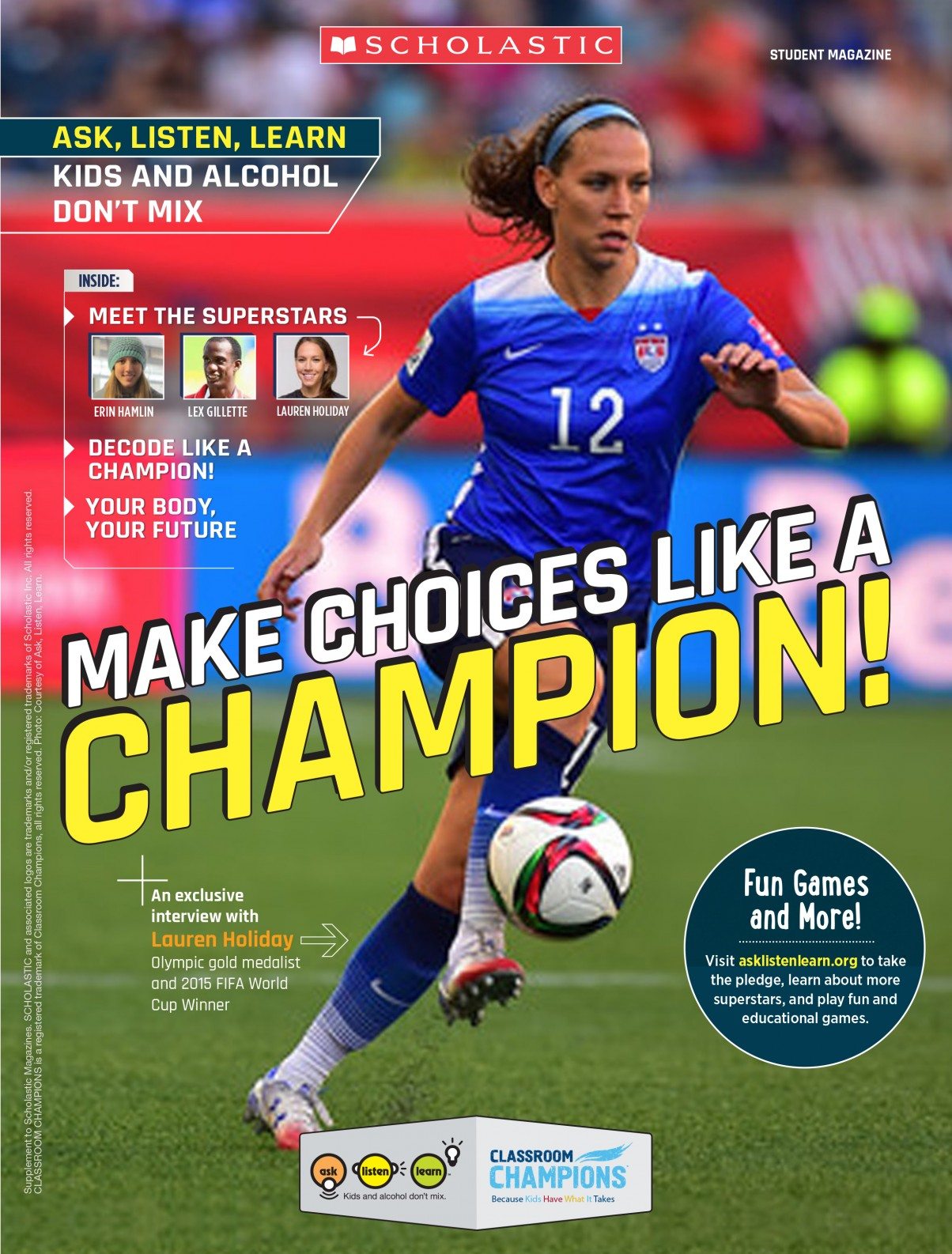 Scholastic Student Magazine with Lauren Holiday